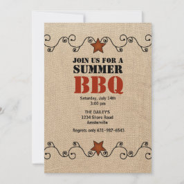 Convite para CHURRASCO Red Star com Fio