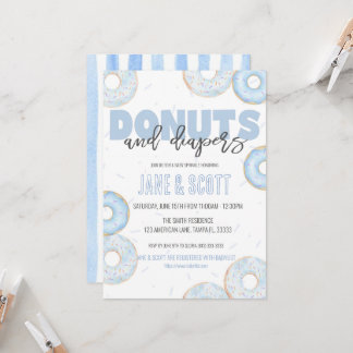 Convite para Chuva de Confeitos de Donut de Menino