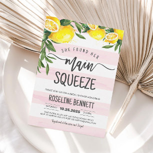 Convite para Chuveiro de Noiva Lemon Main Squeeze