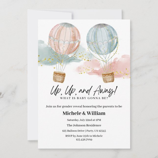 Convite Para cima, para cima e para fora - O gênero revela (Frente)