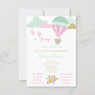 Convite Para cima, para fora! Um bebê está a caminho!