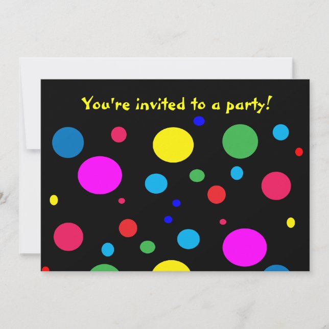 Convite para Círculos de Cor Cheios (Frente)