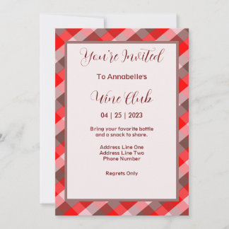 Convite para Clube de Vinho