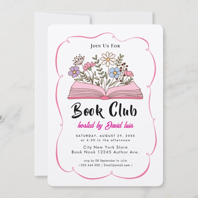 Convite para Clube do Livro (Frente)
