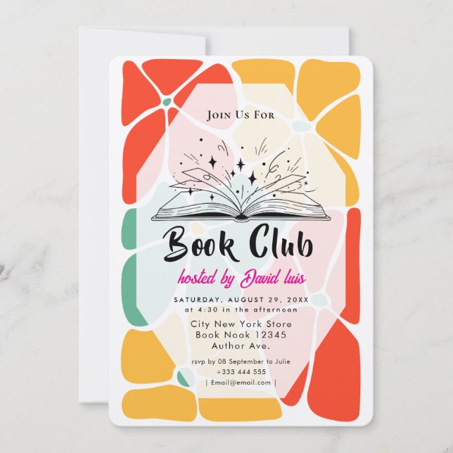 Convite para Clube do Livro (Frente)