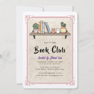Convite para Clube do Livro de Dark Academia