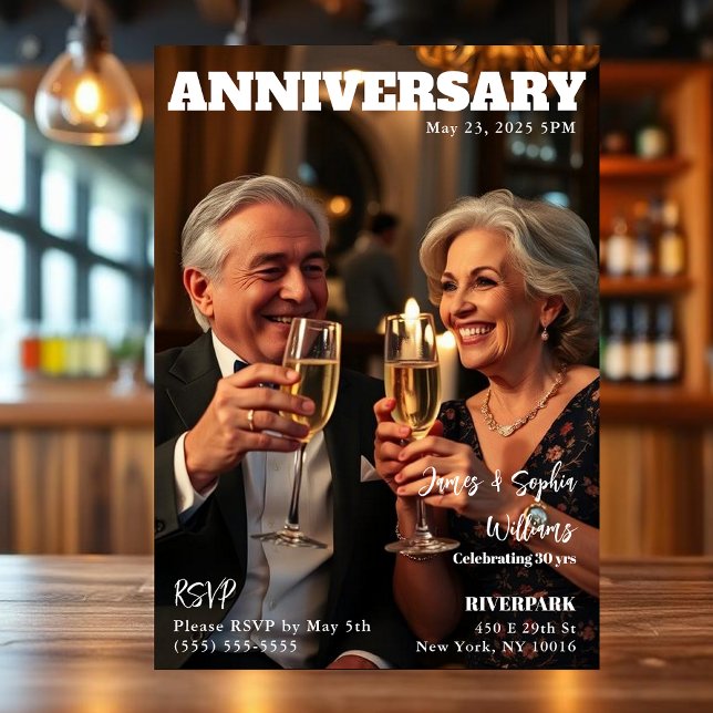 Convite para Cobrir da Revista (Magazine Cover Anniversary Invitation )