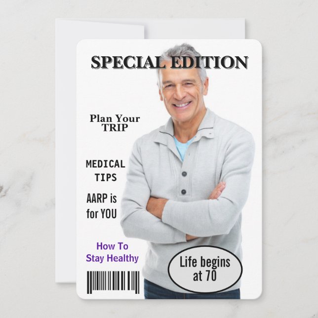 Convite para Cobrir da Revista 70 Festa de anivers (Frente)