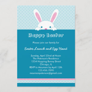 Convite para Coelhinhos de Páscoa