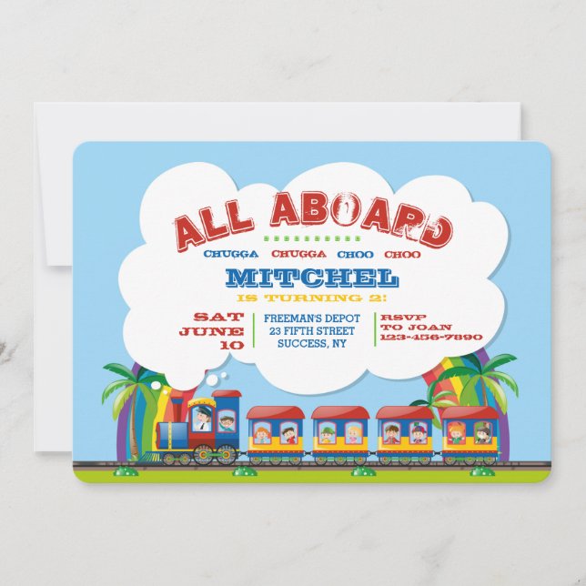 Convite para Comboios Tropicais a Bordo (Frente)