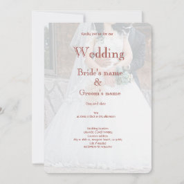 Convite para comemoração de festa noiva