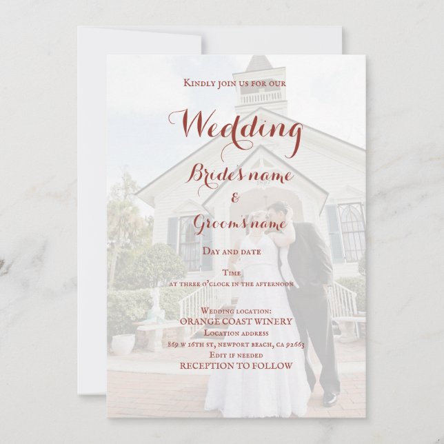 Convite para comemoração de festa noiva (Frente)