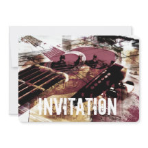 convite para compota de jazz com guitarra acústica