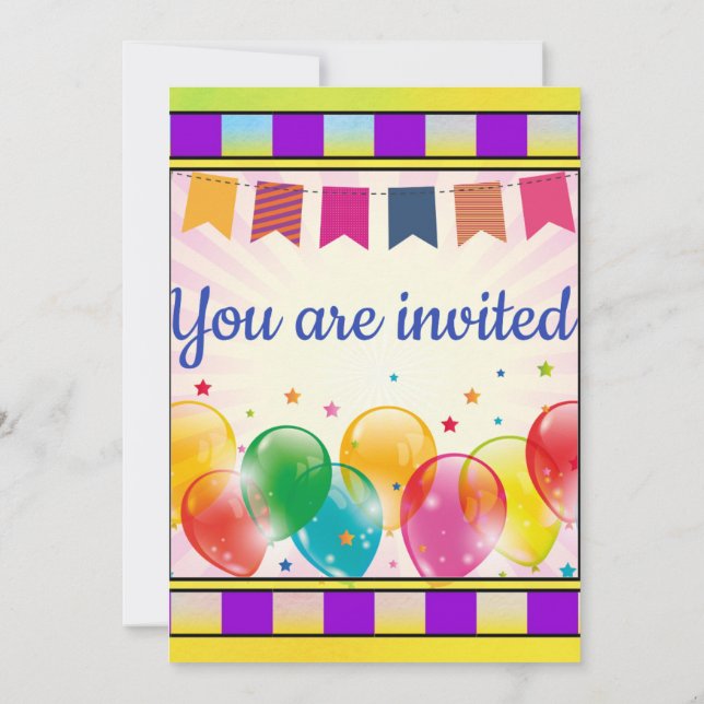 Convite para Cones de sorvete (Verso)