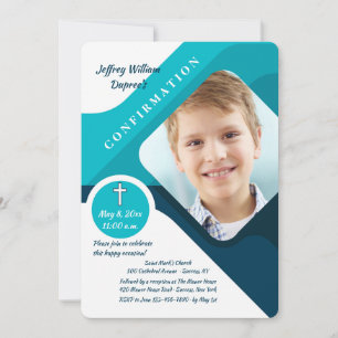 Convite para Confirmação de Foto de Bênção Moderna