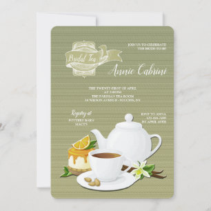 Convite para Conjunto de Chá Branco