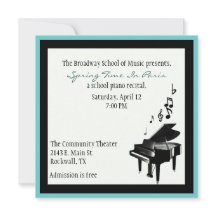 Convite para Considerando de Piano Personalizado E