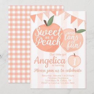Convite para Convite de aniversário Georgia Peach