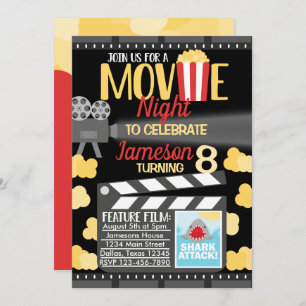 Convite para Convite de aniversário Noite de Filme