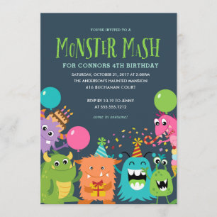 Convite para CONVITE DE FESTAS MONSTER MASH ANIVER