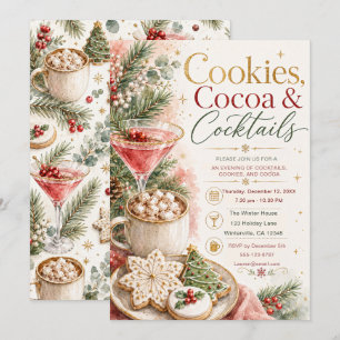 Convite para Cookies, Cacau e Coquetéis