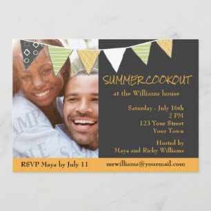 Convite para Cookout Sunshine e Charcarbonet