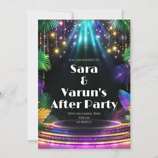 Convite para Coquetel Digital Indiano Indiano (Frente)