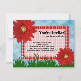 Convite para cozinheiros de picnic de verão, marga