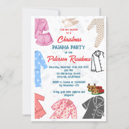 Convite para crianças divertidas da festa do pijam