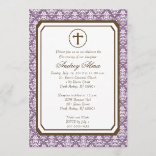Convite para Crianças Elegantes - Roxo