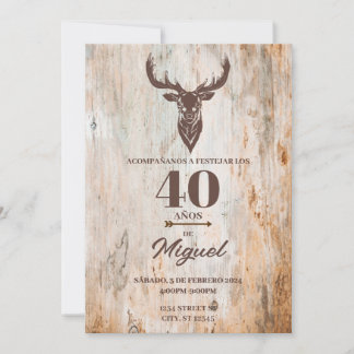 CONVITE PARA CUMPLEANOS DE HOMBRE TEMA CAZAR