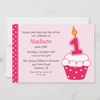 Convite para Cupcake de Aniversário
