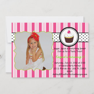 Convite para Cupcake Rosa