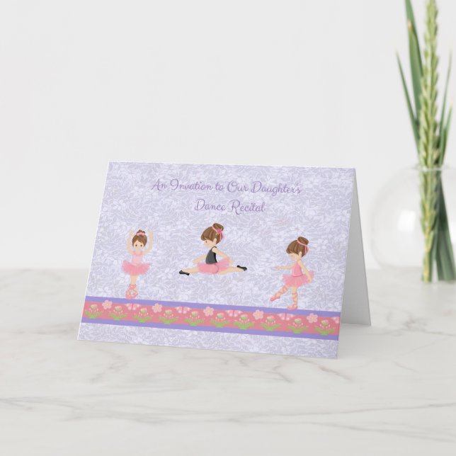 Convite para Dança com Ballerina Girl (Frente)