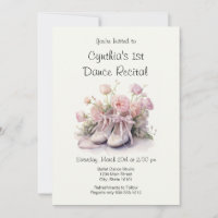 Convite para dança de Balé Elegante 1rua