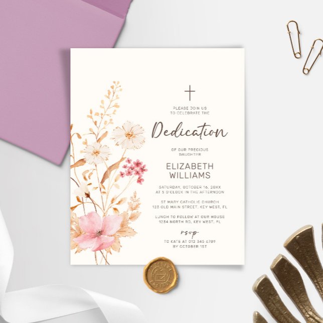 Convite para Dedicação do Jardim de Flor Selvagem  (Criador carregado)