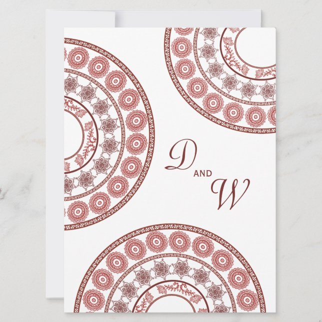 Convite para Desi Amarelo Henna Mehndi (Frente)