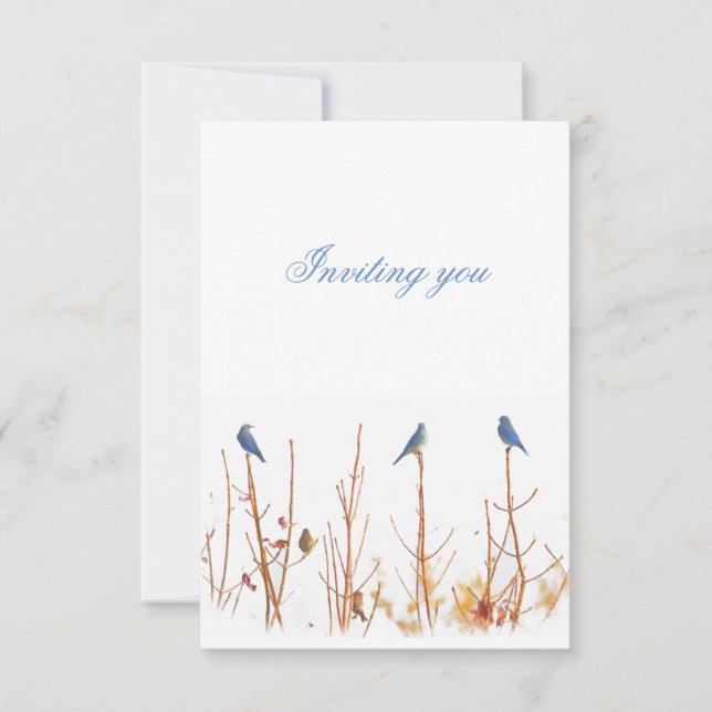 Convite para Design de aves selvagens (Frente)