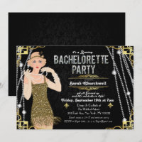 Convite para despedida de solteira Great Gatsby Fl