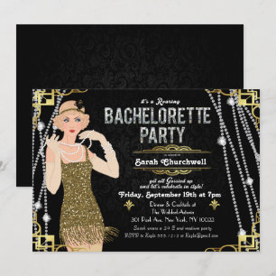 Convite para despedida de solteira Great Gatsby Fl