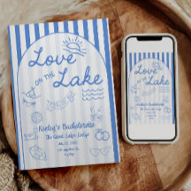 Convite para despedida de solteira Love on the Lak
