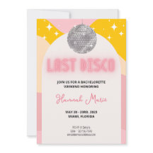 Convite para despedida de solteira no último disco