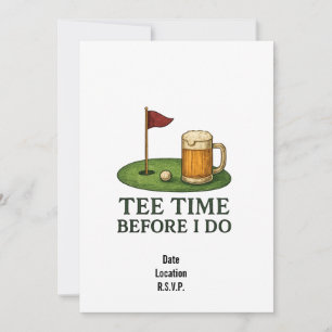 Convite para despedida de solteiro de golfe salvar