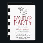 Convite para Despedida de Solteiro Noturno do Cass<br><div class="desc">Comemore com estilo com estes convites de despedida de solteiro. O design é fácil de personalizar com sua própria redação e sua família e amigos ficarão entusiasmados quando receberem esses fabulosos convites partidários.</div>