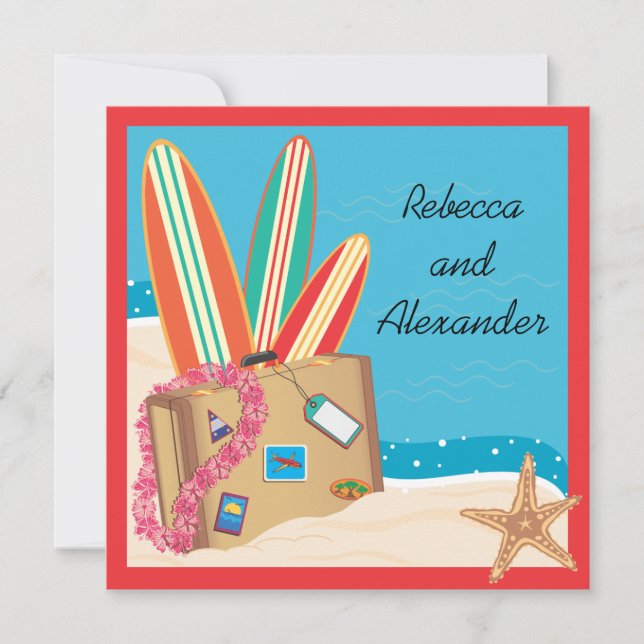 Convite para Destino de Recepção de casamento post (Frente)