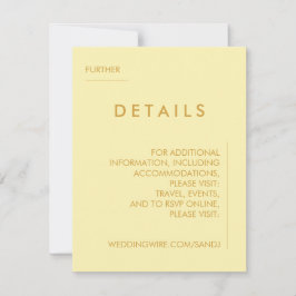 Convite para Detalhes de Casamento Mínimo