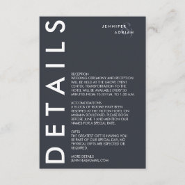 Convite para Detalhes de Casamento Mínimo