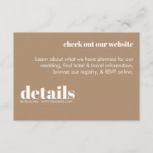 Convite para Detalhes de Casamento Mínimo