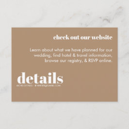 Convite para Detalhes de Casamento Mínimo