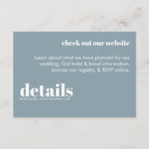 Convite para Detalhes de Casamento Mínimo